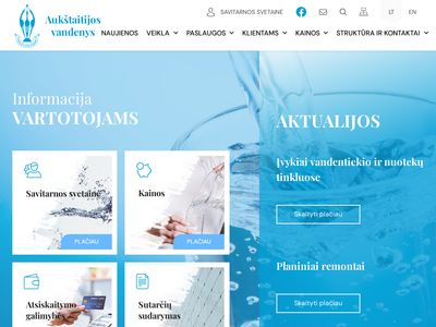 UAB "Aukštaitijos vandenys" svetainė  www.avandenys.lt