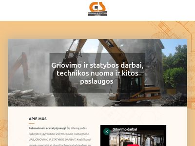 UAB "GRIOVIMO IR STATYBOS DARBAI"  www.griovimodarbai.lt