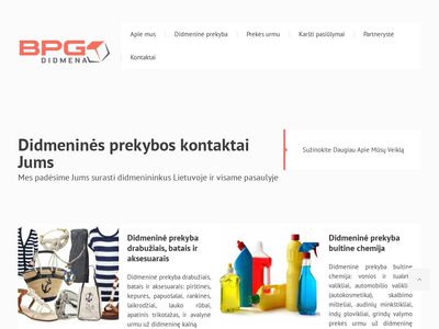 Didmeninė prekyba Lietuvoje ir užsienyje, kontaktai – BPG Didmena