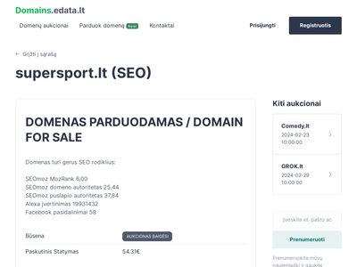Sporto prekes internete – SuperSport   www.supersport.lt