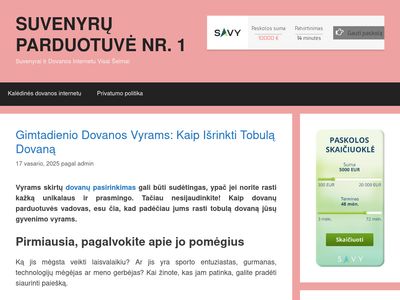 Suvenyrų parduotuvė  www.suvenyruparduotuve.lt