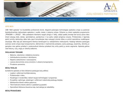 About us  www.apskaitaauditas.lt