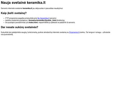 Dvarcioniu keramika  www.keramika.lt