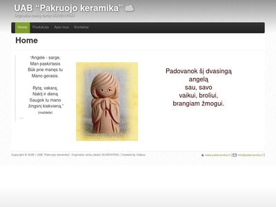 UAB “Pakruojo keramika” – Home  www.pakeramika.lt
