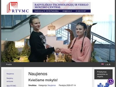 Naujienos – Radviliškio technologijų ir verslo mokymo centras