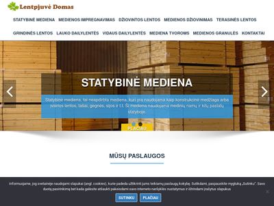 Statybinė mediena. Lentos. Medinės lauko ir vidaus dailylentės