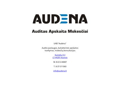 audena.lt – Domenai, domenų registravimas – UAB „Interneto vizija