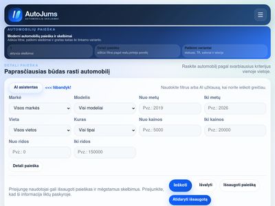 www.autojums.lt  AutoJums.lt – Nemokami transporto skelbimai