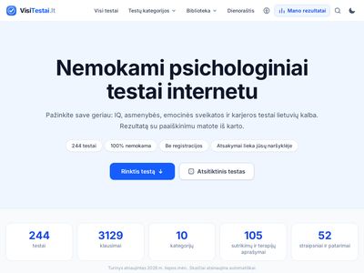 Nemokami psichologiniai testai internetu | VisiTestai.lt