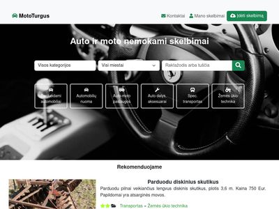 MotoTurgus – Auto ir moto nemokami skelbimai  www.mototurgus.lt