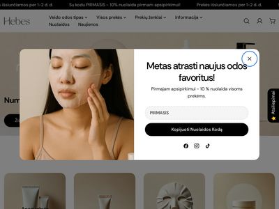 Hebes.lt – korėjietiška kosmetika | Veido priežiūros priemonės