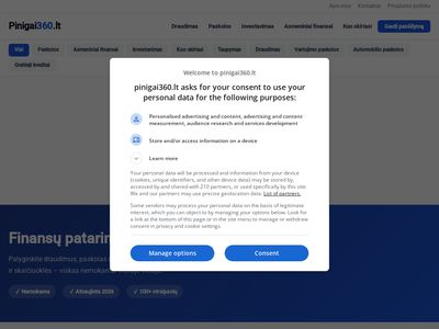 Pinigai360.lt | Finansų patarimai ir palyginimas lietuviams