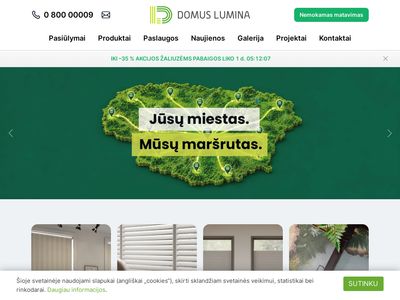 Roletai, Žaliuzės, Markizės, Užuolaidos ir kt. – Domus Lumina