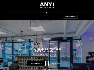 ANY1 Barbershop – vyrų kirpykla žirmūnuose – Vilnius
