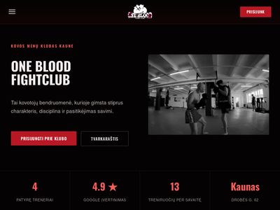 Kikbokso, bokso treniruotės Kaune – Oneblood.lt  oneblood.lt