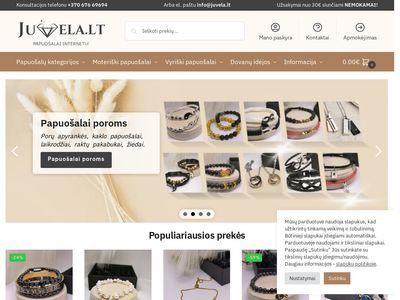 Papuošalai internetu – apyrankės, kaklo papuošalai | Juvela