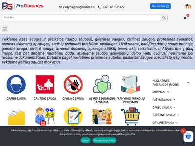 DARBŲ SAUGA ĮMONĖJE | GAISRINĖ SAUGA | BDAR  progarantas.lt