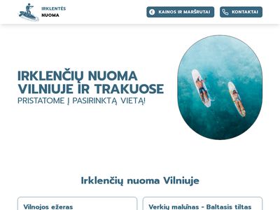 Irklenčių nuoma Vilniuje ir Trakuose | SUP nuoma  www.irklentesnuoma