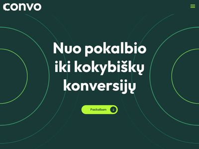 Convo – nuo pokalbio iki kokybiškų konversijų  convo.lt