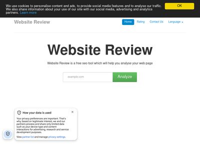 Website Review free seo tool  9en.us