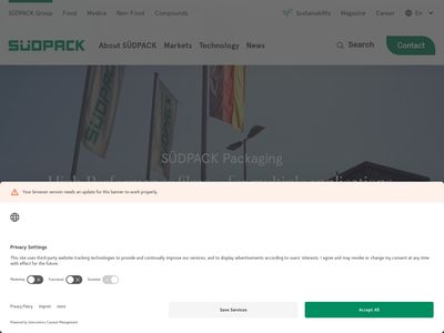 SÜDPACK: zukunftsweisende Verpackungslösungen, Folienverpackungen f