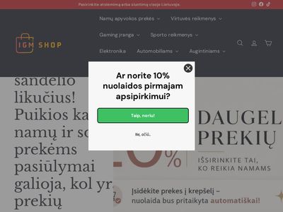 IGM Shop LT
&ndash; IGM shop lietuva
igmshop.lt