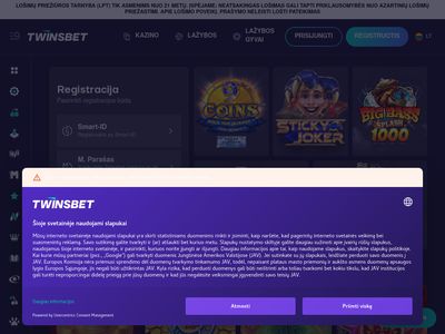 Kazino, sporto lažybos, kazino gyvai ir lažybos gyvai su TwinsBet