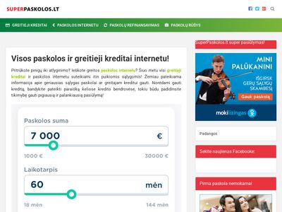 Visos paskolos ir greitieji kreditai internetu! – Superpaskolos.lt
