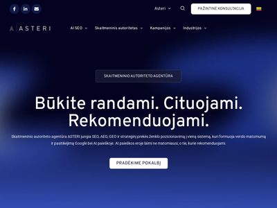 Skaitmeninė rinkodara verslui | Asteri  asteri.lt
