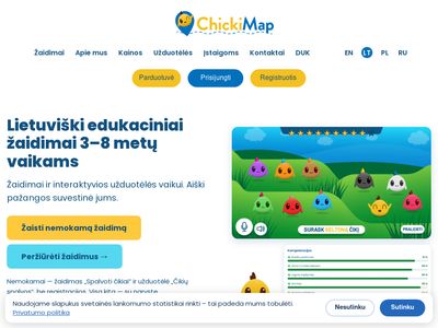 Skaitmeninės mokymosi užduotys vaikams.  | ChickiMap