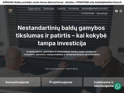 Nestandartinių baldų gamyba | Virtuvės baldų gamyba | Bella