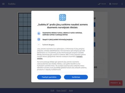 Sudoku internetu  sudoku.lt