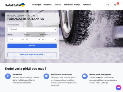 Padangos ir ratlankiai internetu pigiau ➡️ rataibatai.lt
