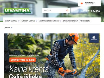 Sodo ir miško technikos parduotuvė  www.levantina.lt