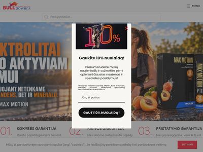 Bullpower.lt: Maisto papildai sportui internetu pigiau