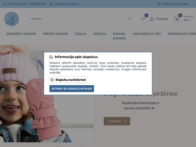 Vaikiškų drabužių parduotuvė  www.sterntaler.lt