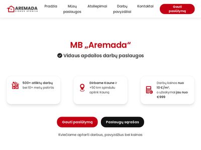 Vidaus apdailos darbai Kaune – Aremada.lt  www.aremada.lt