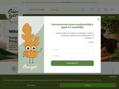 Ginger – Tvaru. Sveika. Skanu.  ginger.lt
