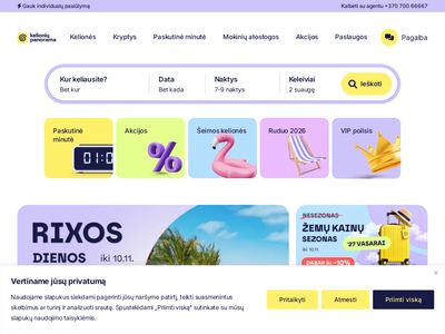 Kelionių panorama – poilsinės, pažintinės, tolimos, slidinėjimo