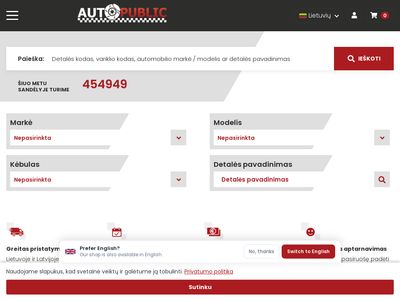 Naujos ir naudotos automobilių dalys | Autodalys/automobilio dalis