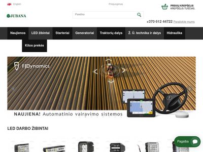 LED žibintai, starteriai ir traktorių detalės | Jubana.lt