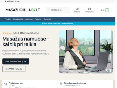 Pradžia – Masažuokliai internetu!  masazuokliai24.lt