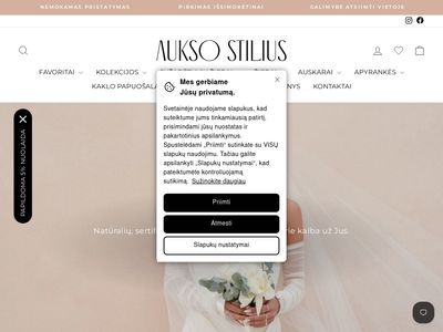 Papuošalai su deimantais
&ndash; Aukso Stilius
auksostilius.lt