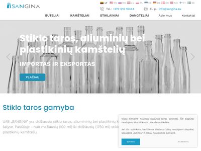 Stiklo tara Jūsų verslui – Sangina  sangina.eu