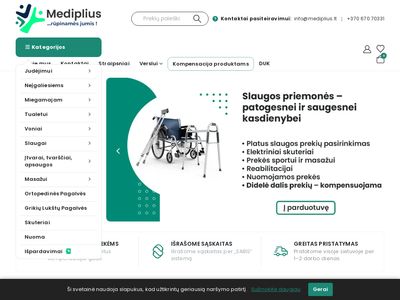 Slaugos prekės: reikmenys ir technika, internetu – MediPlius