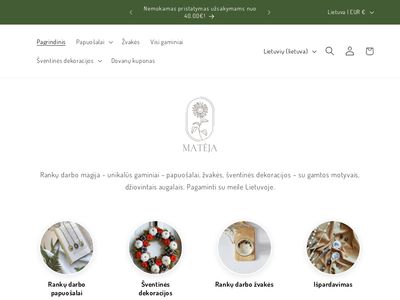 Rankų darbo papuošalai "Matėja" Pakabukai, Apyrankės