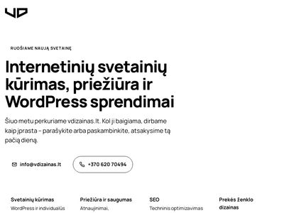 vDizainas | Internetinių svetainių kūrimas ir talpinimas