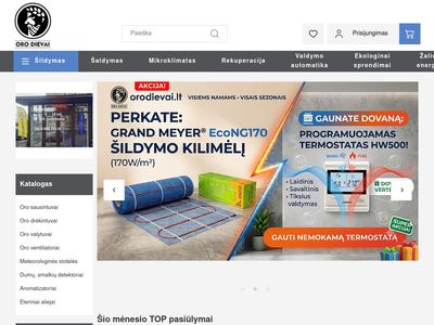 Elektroninė parduotuvė  www.orodievai.lt