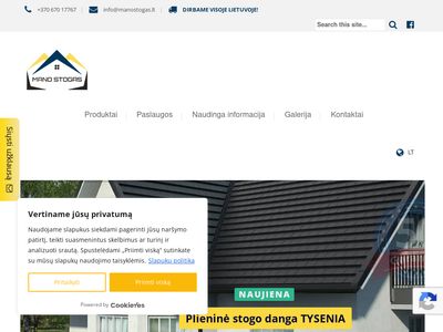 Manostogas | Čerpės | Stogo darbai  | Medžiagos fasadui