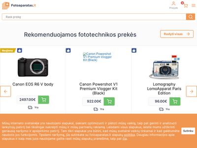 Fotoaparatas.lt – Foto technikos ir elektronikos parduotuvė internete